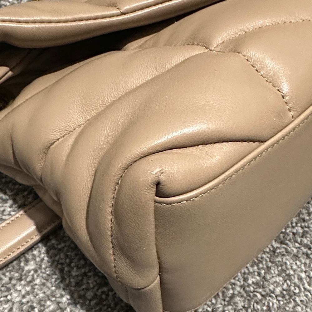 Yves Saint Laurent LouLou Puffer Small Bag - Dark Beige - Picture 8 of 13